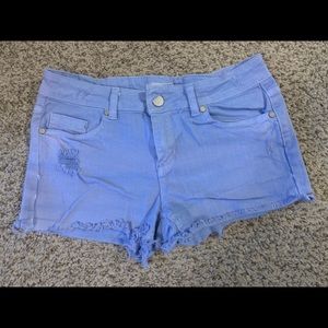 Light blue jean shorts
